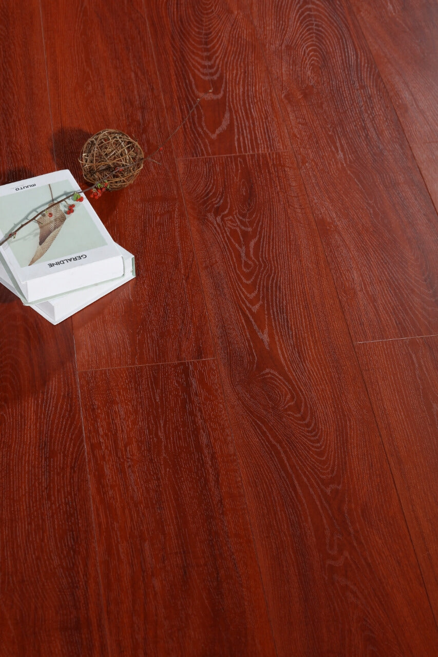 12mm 1.897sqm Indian Red Standard Laminate Flooring 160